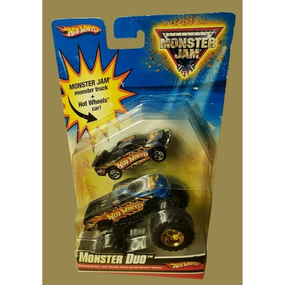 2009 Hot Wheels Monster Jam Matching Monster Truck + Hot wheels Car! Monster Duo - Picture 6 of 13